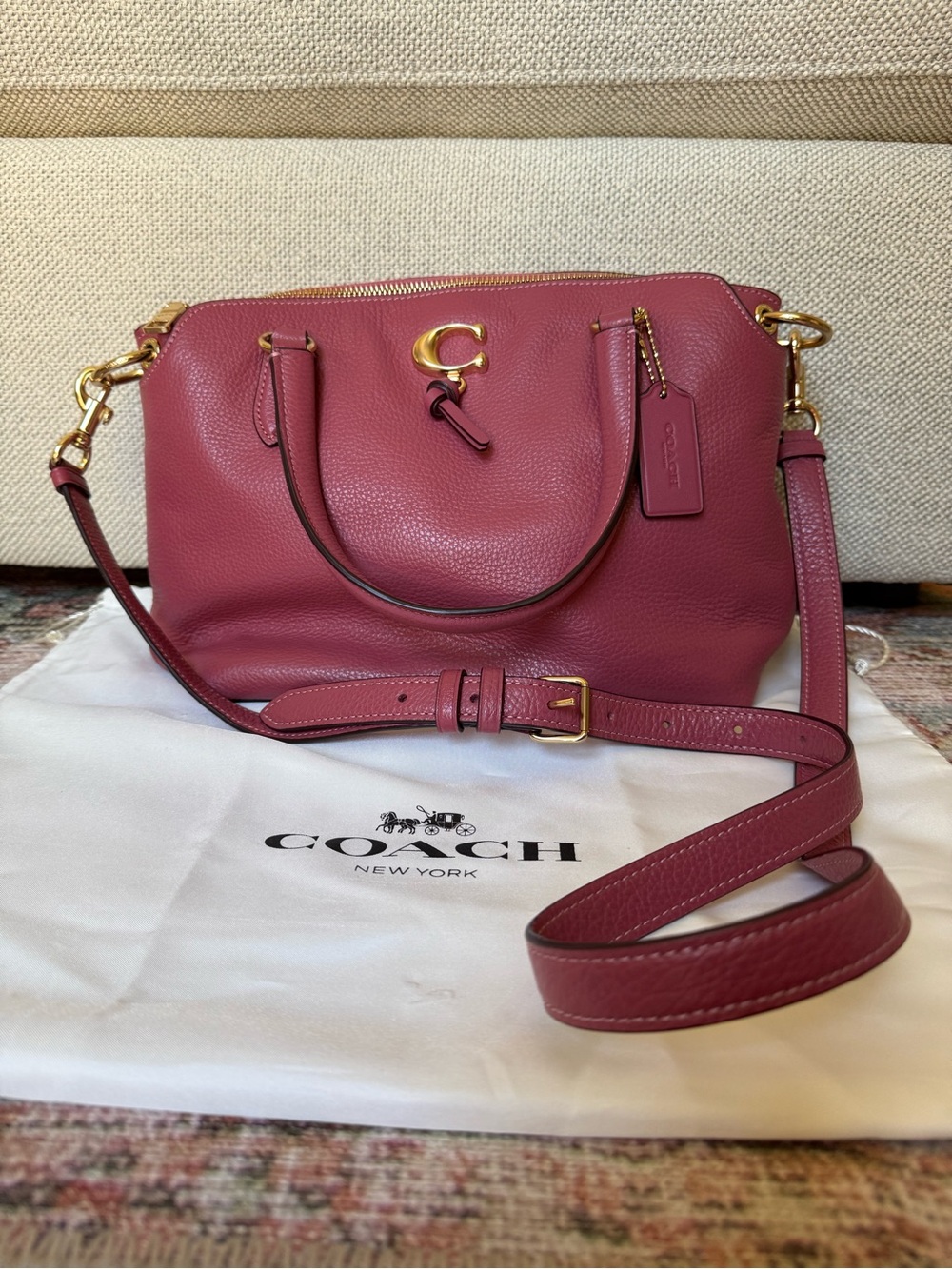 Coach Pebbled Leather Remi Satchel